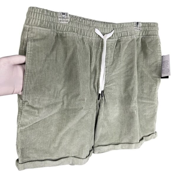 Buffalo David Bitton Mens L Sage Green Corduroy Haiden Shorts Summer Minimalist - Picture 3 of 14